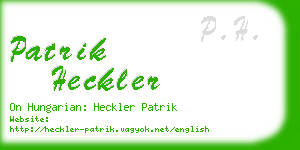 patrik heckler business card
